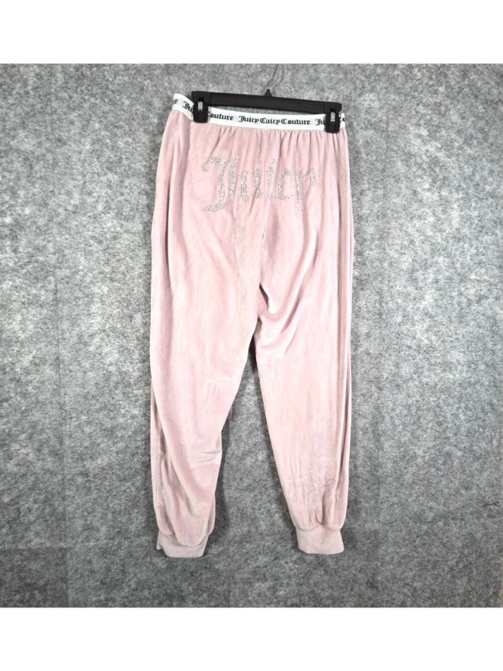Juicy Couture Women’s Pink Velour Jogger Pants Branded Waistband Size S - Picture 7 of 11